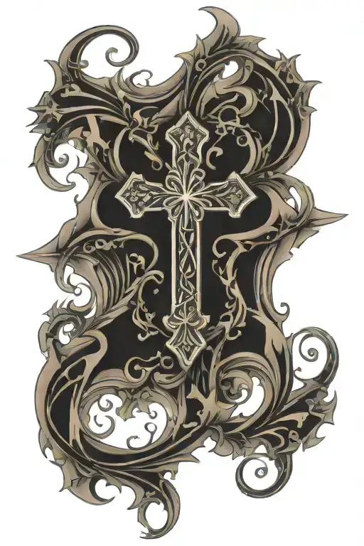 Fractal Christian Cross Intertwined