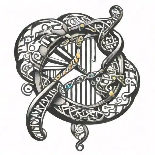 Dna Strand Forming The Shape