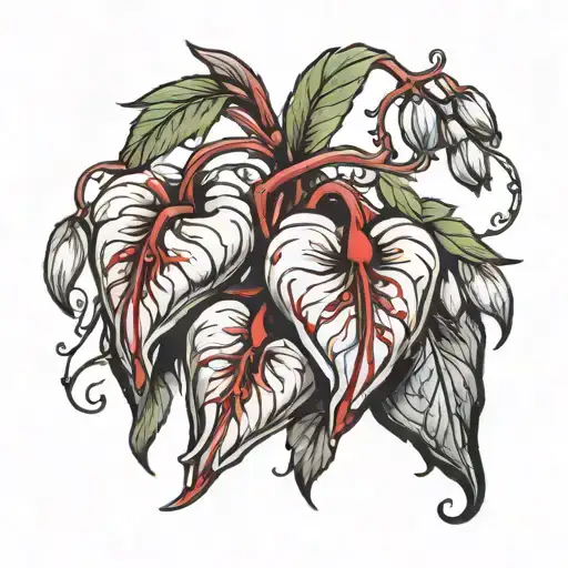 Bleeding Heart Flowers Wrapped