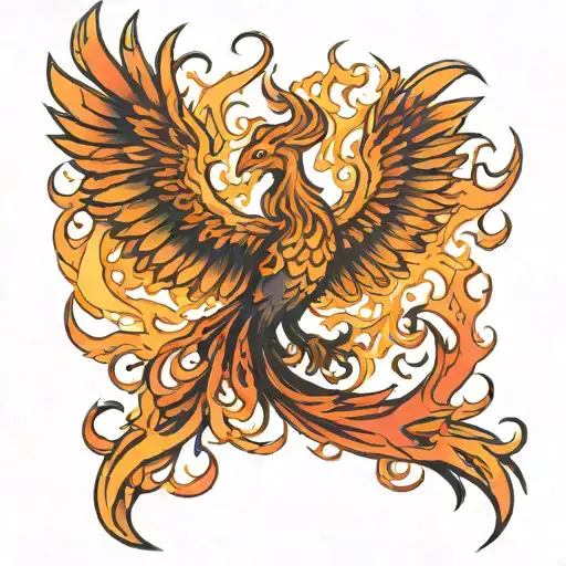 A Phoenix Rising From Flames
