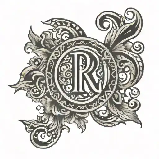 Letters R M S Embossed Surrounded