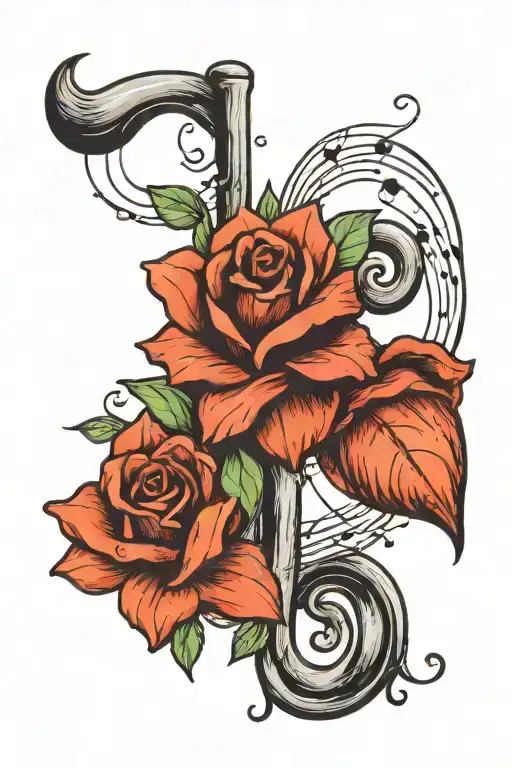 Choas And Music Note Intertwined