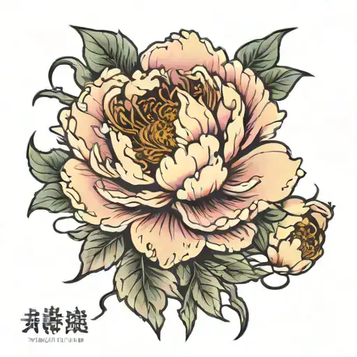 Japanese Bachgound Peony