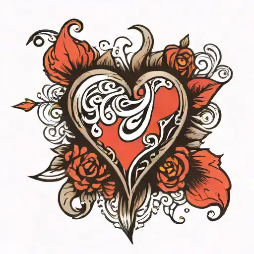 Generate A Minimalist Tattoo Design That Includes The Numbers 2013 2023 A Heart