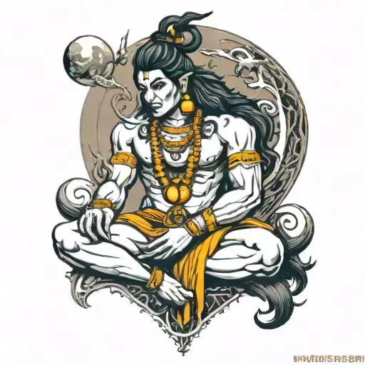 Shiva Sitting Planets