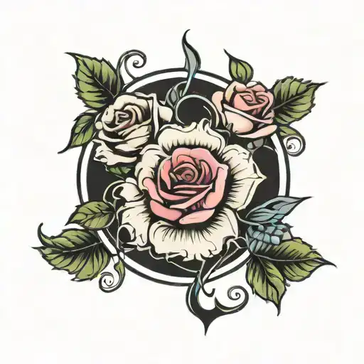 Anhk Symbol With Roses