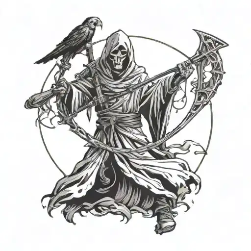 Sniper Grim Reaper Shadow Demon Standing