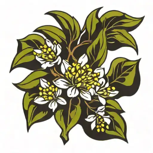 Pretty Olive Tree Blooming