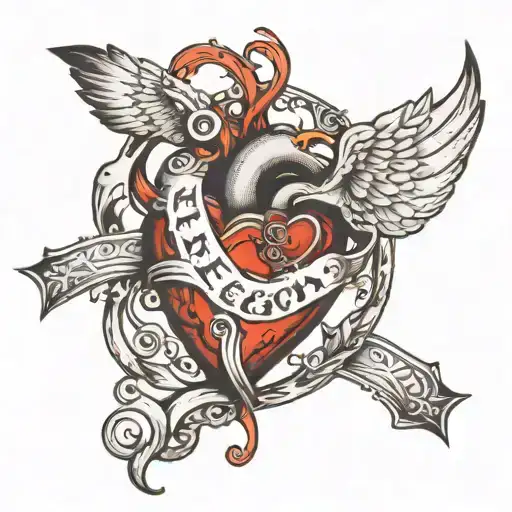A Heart That Loops Into The Name Keegan With A Heart That Loops From It At The End