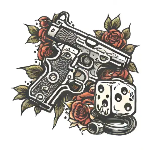 Pistol And Dice