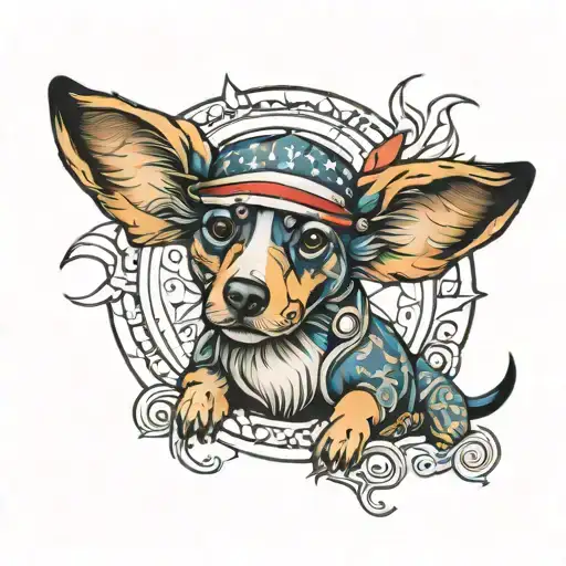 Dog And Freedom Standing