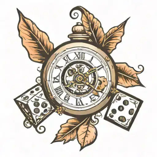Dice And Clock Face