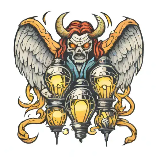 Angel Demon Lightbulb