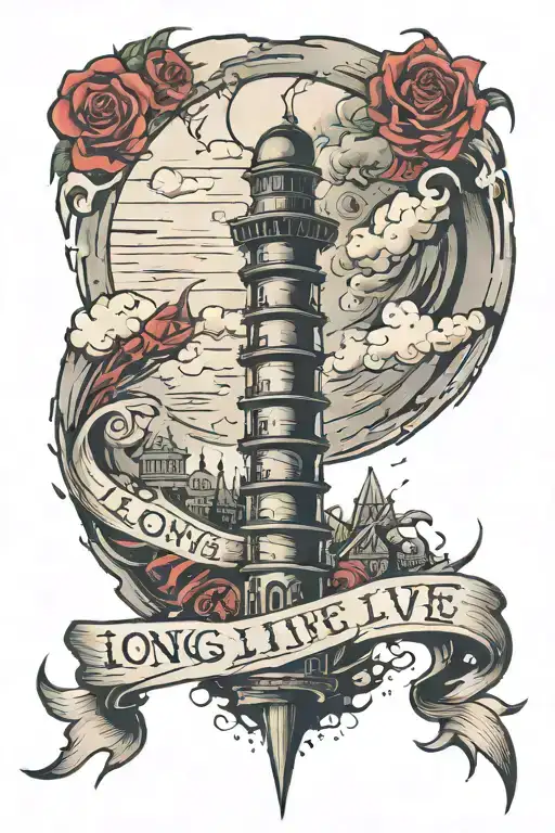 Tornado And Torn Apart City With The Words Long Live Spin In The Middle