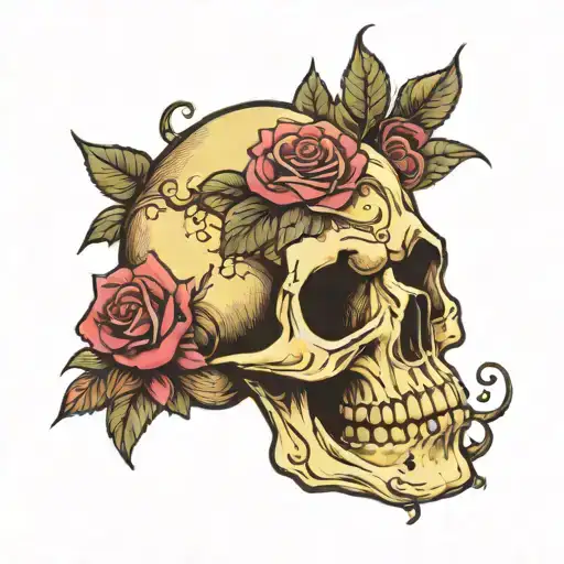 Skull And Rose