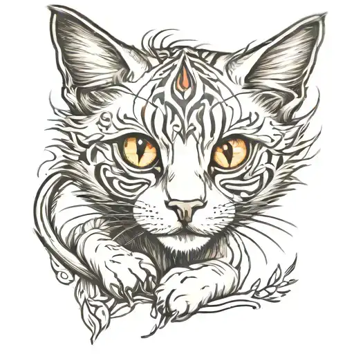 Realistic Cat Sliding Leaving Scratches