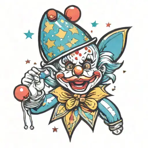 Star Twinkle Clown With Lolipop