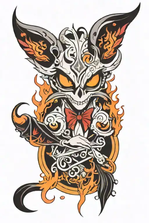 Lucifer Hazbin Hotel Surrounded By Flame