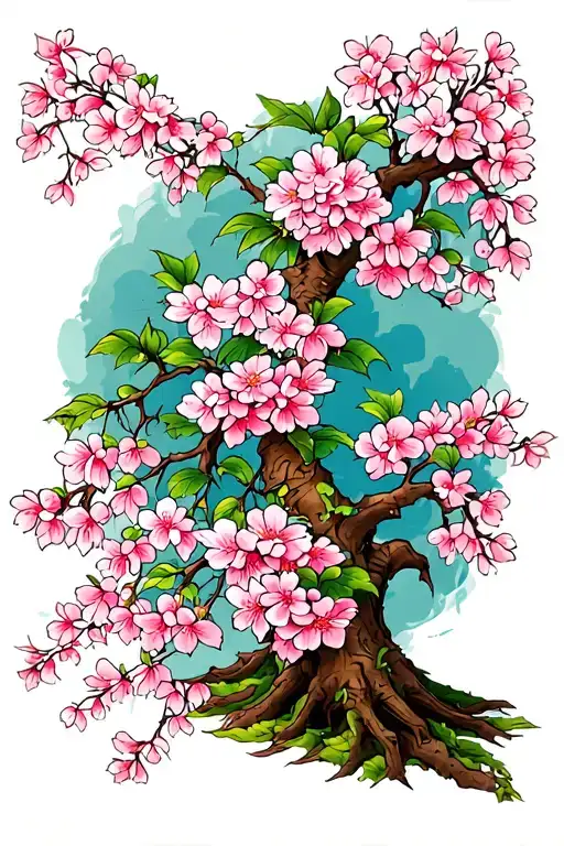 Cherry Blossom Willow Tree