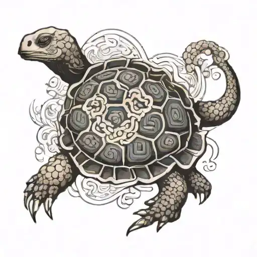 Mythology Of Black Tortoise Xuan Wu Wei Symbol