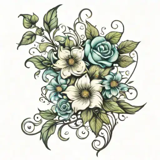 Flower Family Vines Wrapping