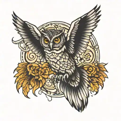 Owl Spread Wings