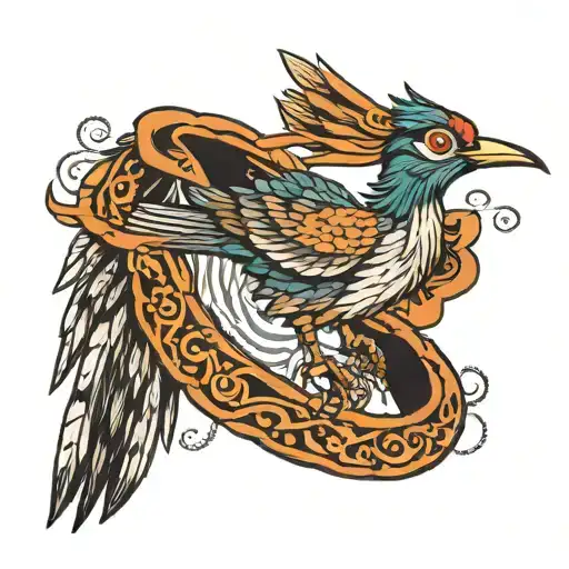 Roadrunner And Texas With Snake Wrapped