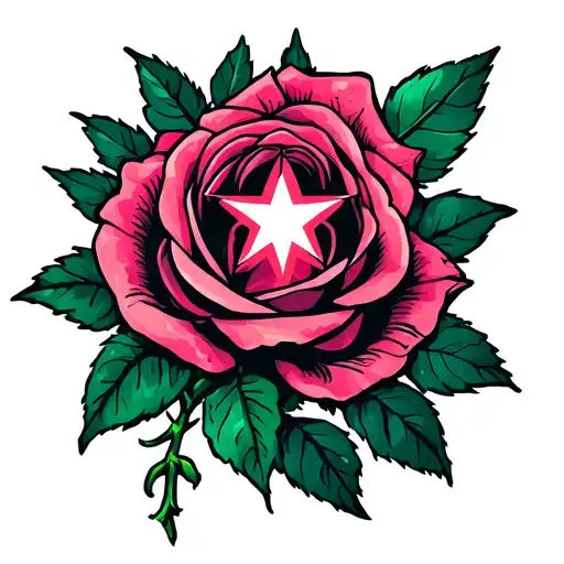 Cancer Star Sign Incorporated With Rose And Honey Suckle