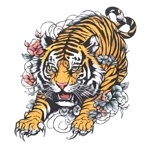 Combination Of Tiger And Hourse