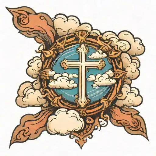 Clouds And Cross