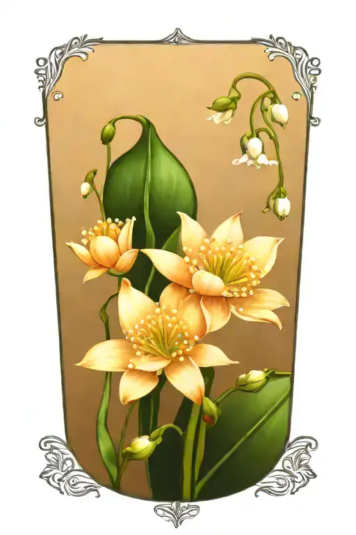 Lily Of The Valley And Water Lily Flower