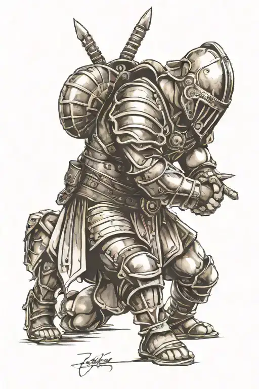 Gladiator Kneeling