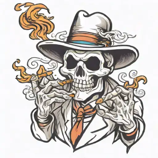 Ghost Smoking A Blunt