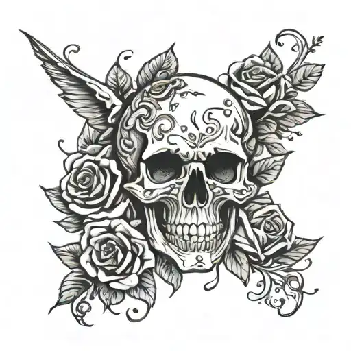 Skull And Roses