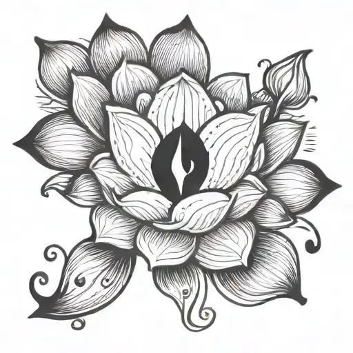 Lotus Flower With Semicolon In It