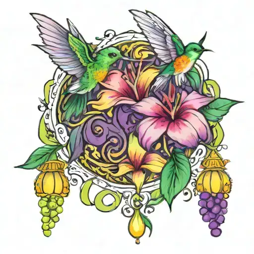 Mardi Gras And Hummingbirds