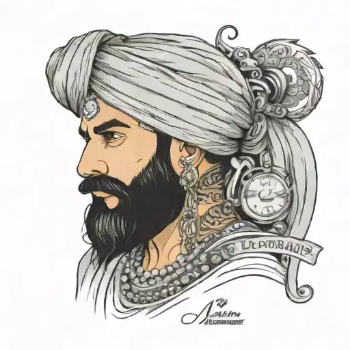 Draw A Arm Tattoo For Punjabi Rajput Heritage And Bike Rider With Daughter Name