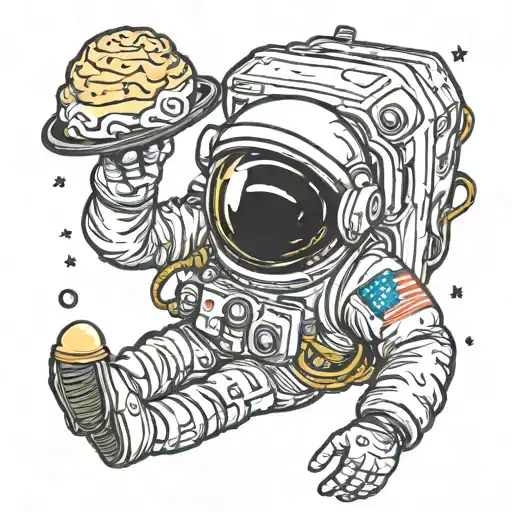 Astronaut Eating Ice Cream