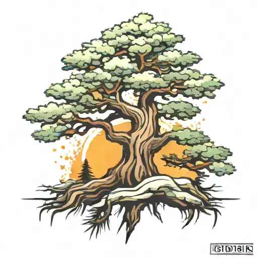 Pine Tree With 1004 Trunk