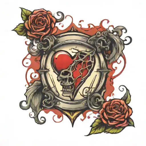 Evil Rotting Hour Glass Broken Heart