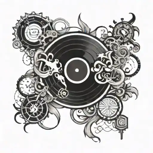 The World In Form Of A Vinyl Record Playing