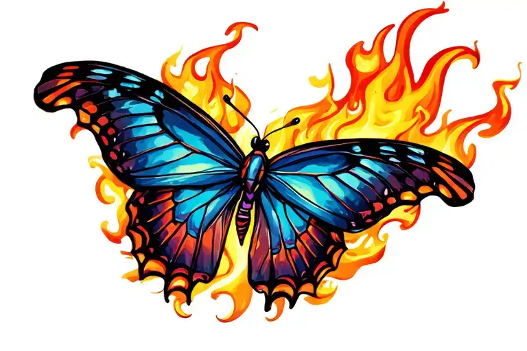 Butterfly With Fire
