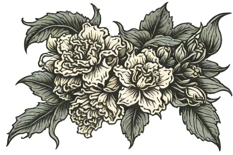 Carnations And Narcissus Flower