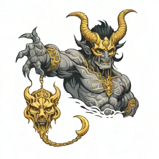 Demon Of Greed Guarding His Gold