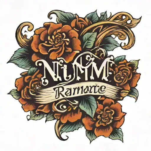 Romantic Num My Name Written