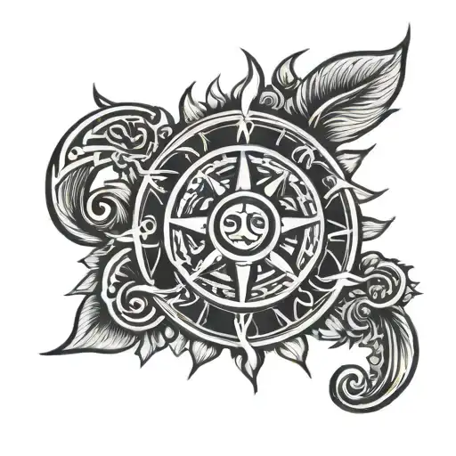 Sun With Peace Symbol