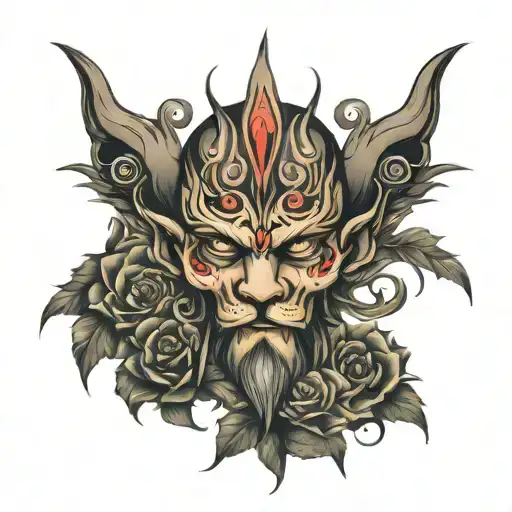 Men Front Body Tatto