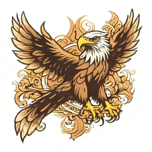A Tattoo Of A Delicate Eagle