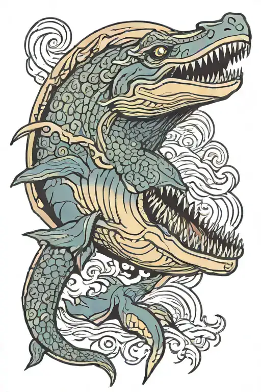 Covid Riding A Pliosaur