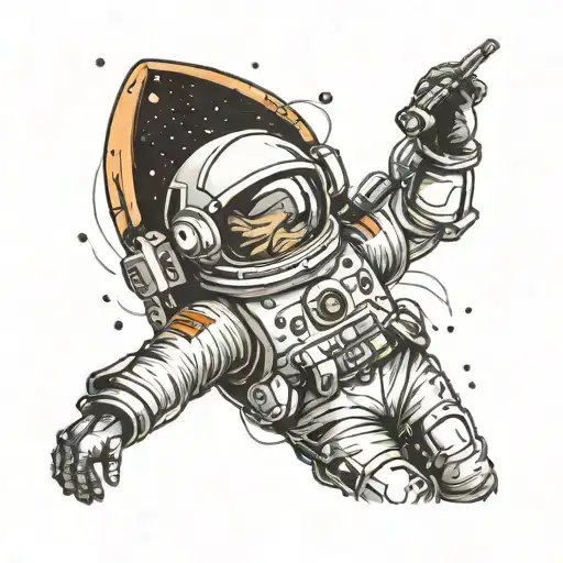 Astronaught Visor Looking At Mars